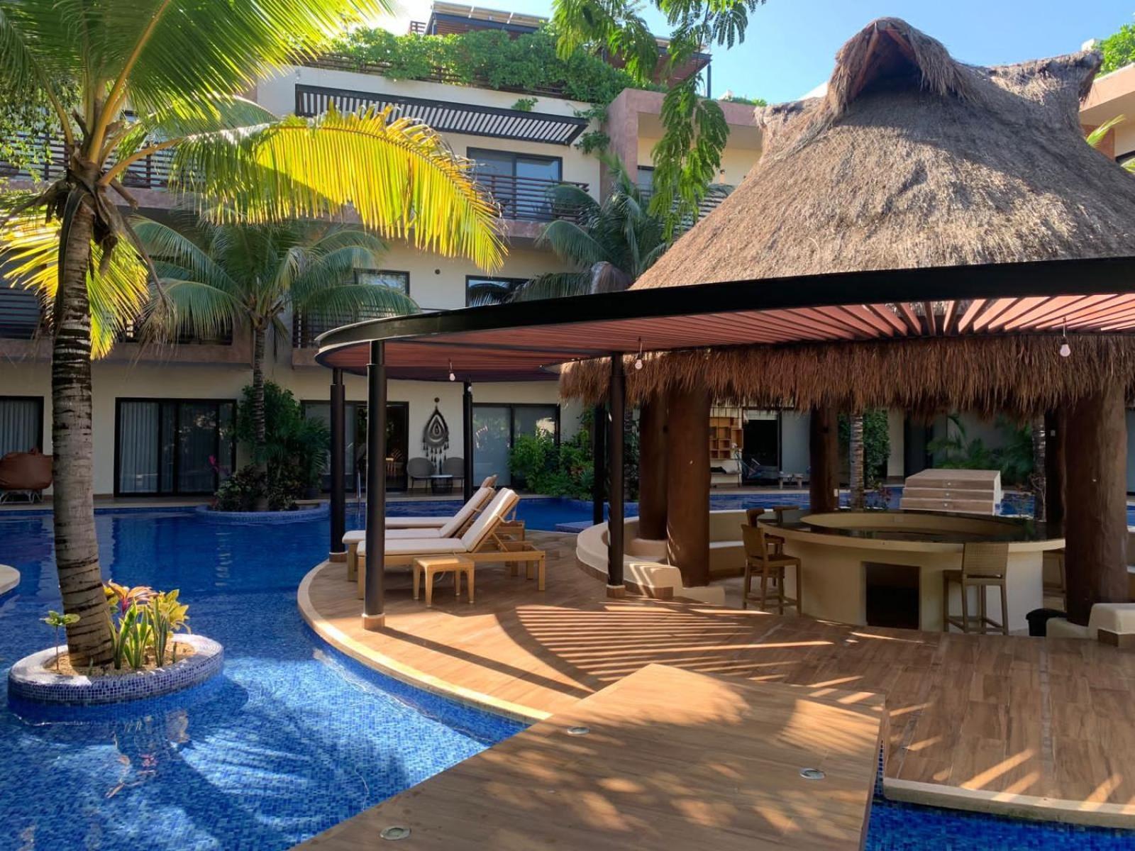 Casa De Lujo Ka'An Maya Acceso Swimup A La Piscina トゥルム エクステリア 写真